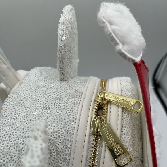 Loungefly Chistmas Mickey Mouse Cosplay Sequin Mini Backpack and Wallet Lot of 2 - Picture 12 of 13